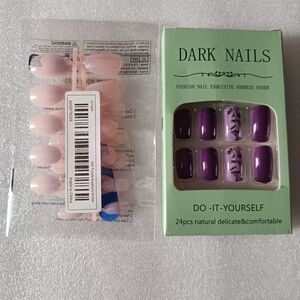 🌸Purple and Pink Press-On Nail 2 Sets